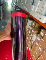Gloss Black Purple PPF Wrap Roll Warehouse Shot