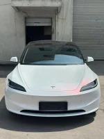 White Iridescent Red PPF Wrap Tesla Model Y Front Full View