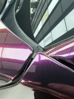Gloss Black Purple PPF Wrap Window Pillar Wrapping Detail