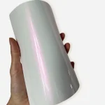 White Iridescent Red Chameleon PPF Film Sample