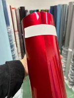 MOZX Liquid Metal Cherry Red PET Wrap Roll