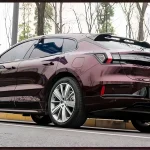 Car rear side profile MOZX Easy metallic rose black PET vinyl wrap