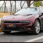 ZEEKR car front view MOZX Easy metallic rose black glossy PET vinyl wrap