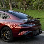 Xiaomi car rear close‑up MOZX Smart metallic rose black PET car wrap
