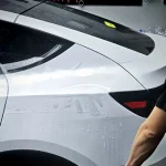 7.5Mil MOZX TPU PPF wet install on car rear quarter panel