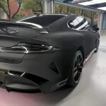 Eclipse colour‑shift TPU vehicle wrap rear trunk close‑up view on Xiaomi SU7 Ultra