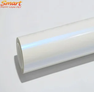 MOZX Smart White Iridescent Blue PET Car Wrap