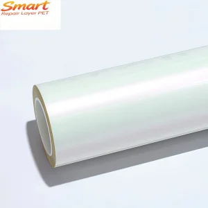 MOZX Smart White Iridescent Red PET Car Wrap